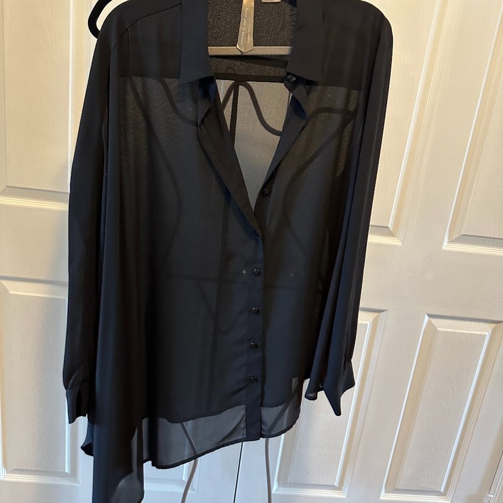Black Sheer Blouse